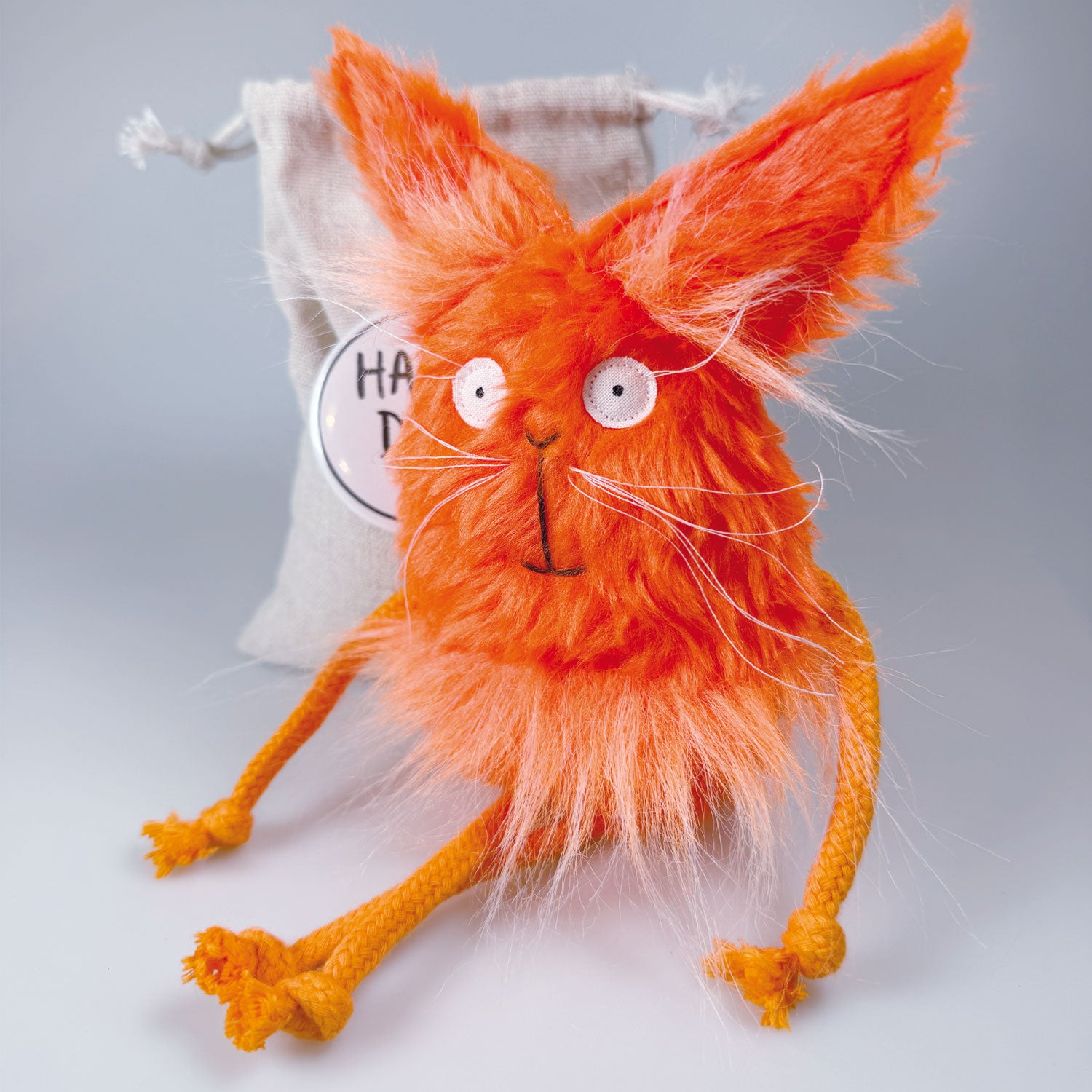 Cuddly toy cat in a sack “Tigerlilli”