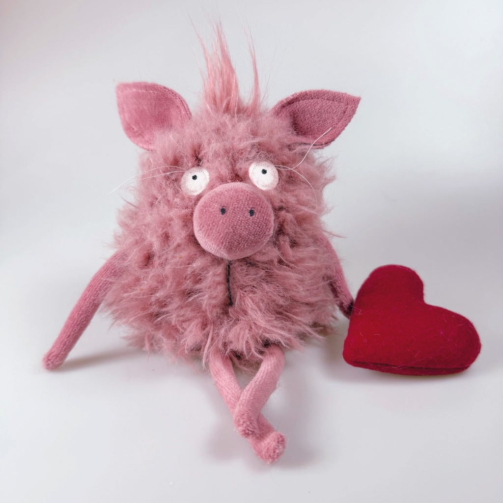 Kuscheltier Schutzengel-Schweinchen mit Herz „Knuffel“