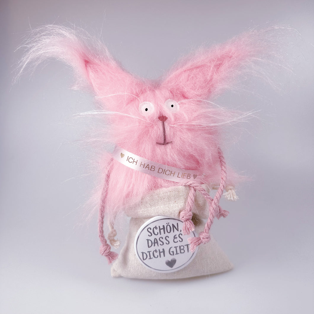 Cuddly toy cat in a sack “Lilou”