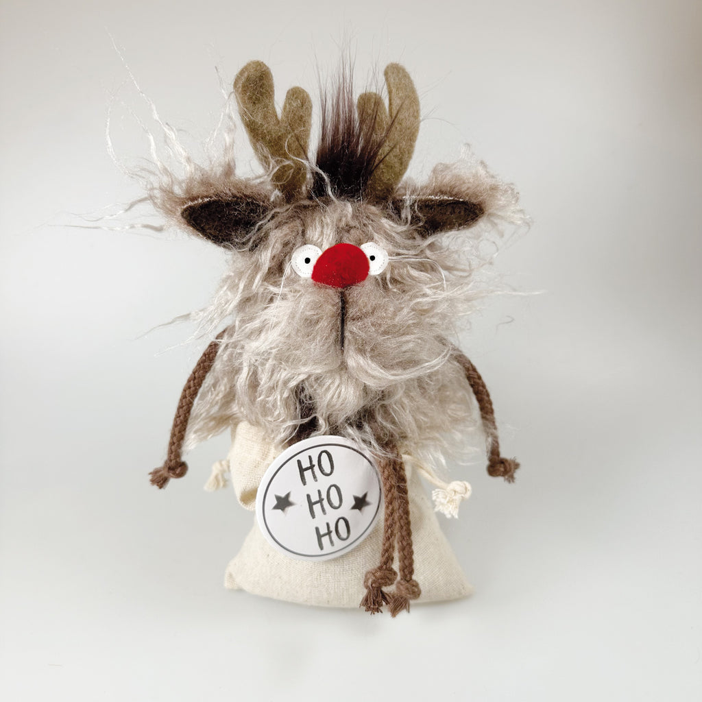 Kuscheltier Rentier im Sack „Nisse"