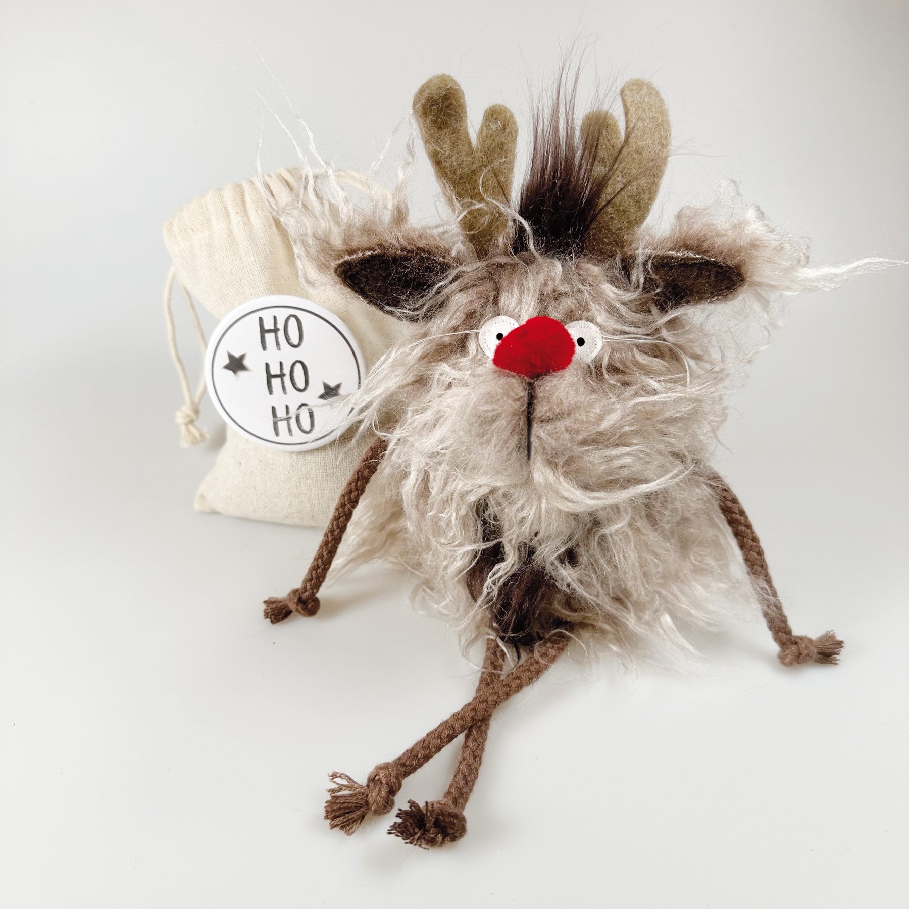 Kuscheltier Rentier im Sack „Nisse"