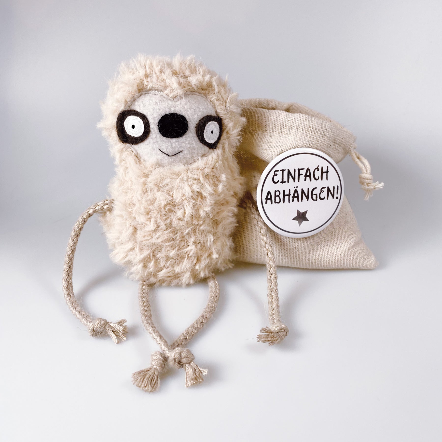 Kuscheltier Faultier im Sack „Oreo“