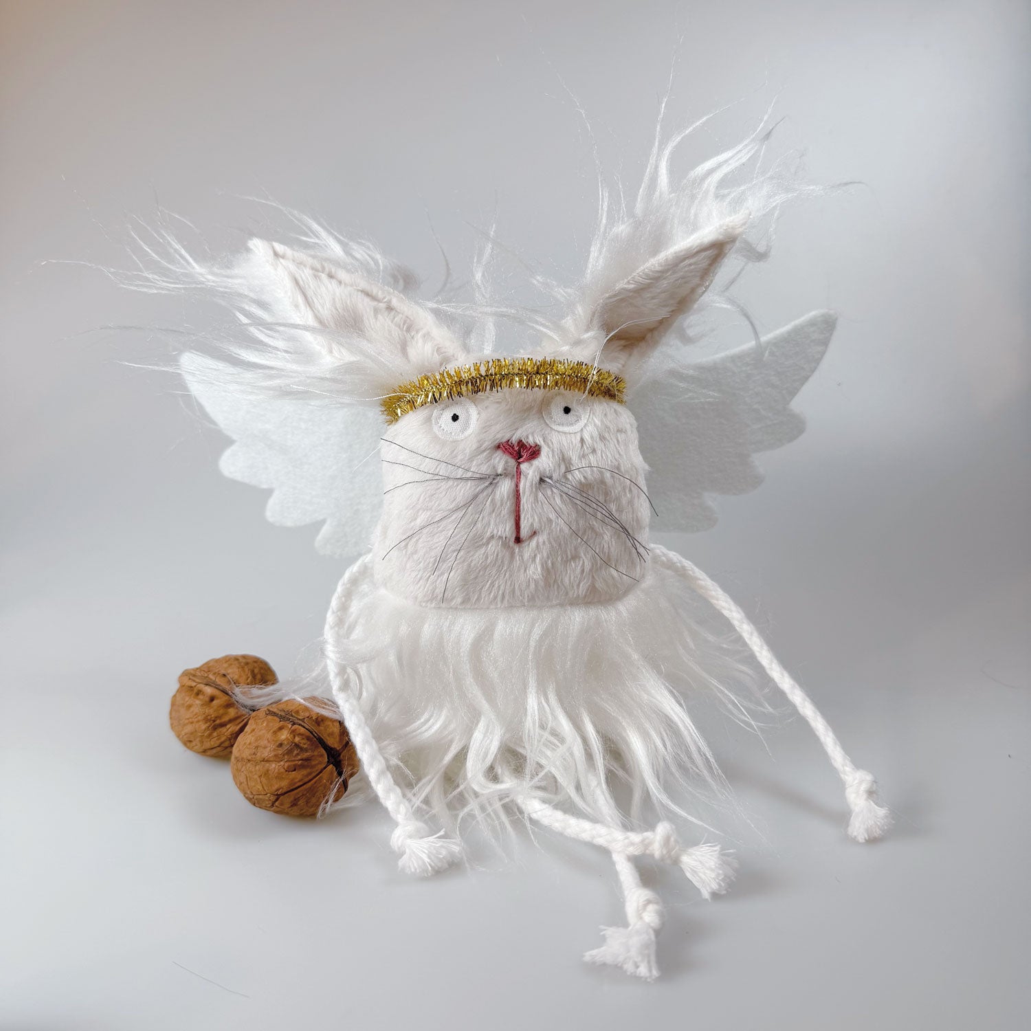 Kuscheltier Schutzengelkatze "Snow"