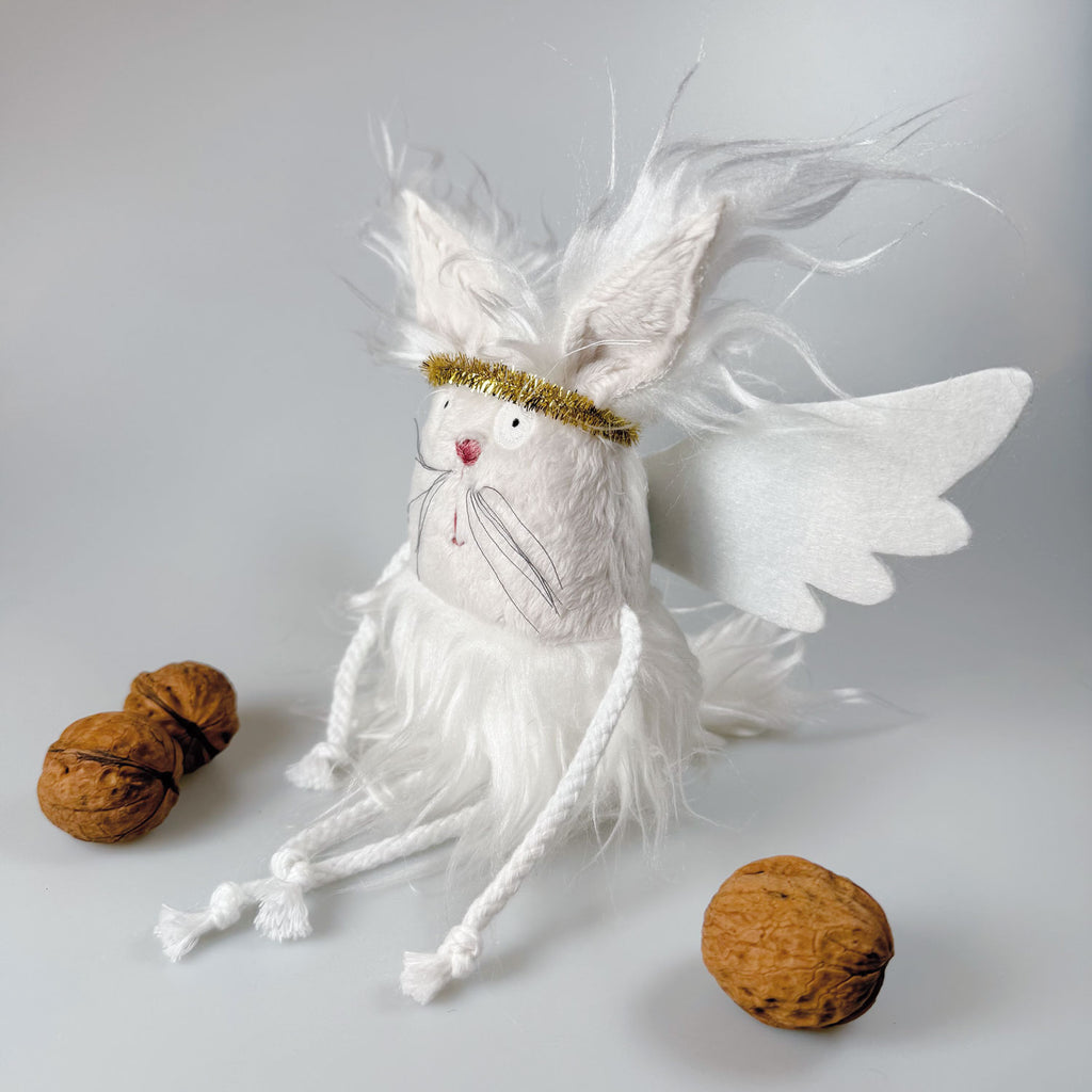 Kuscheltier Schutzengelkatze "Snow"