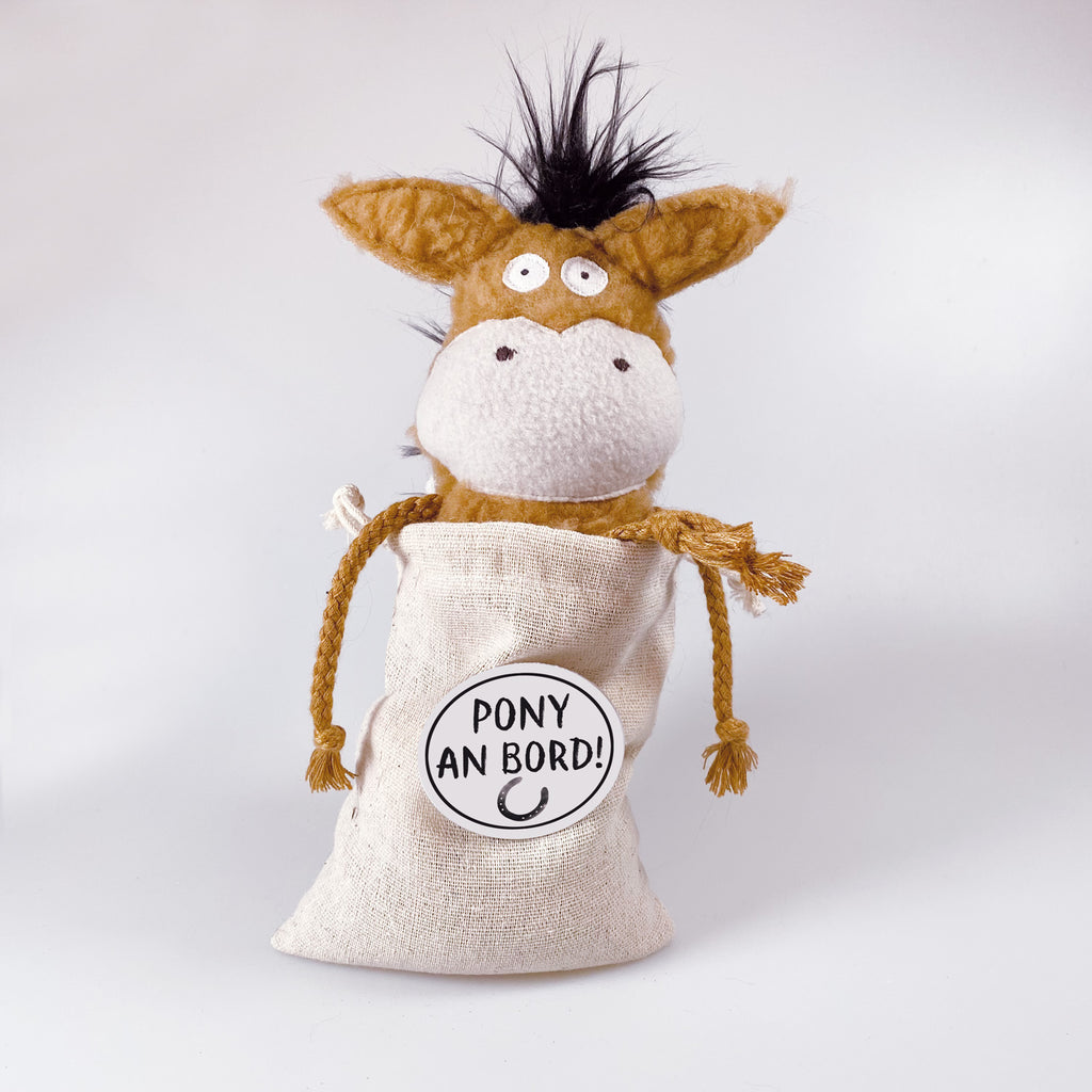 Soft toy pony in a bag “Luca”