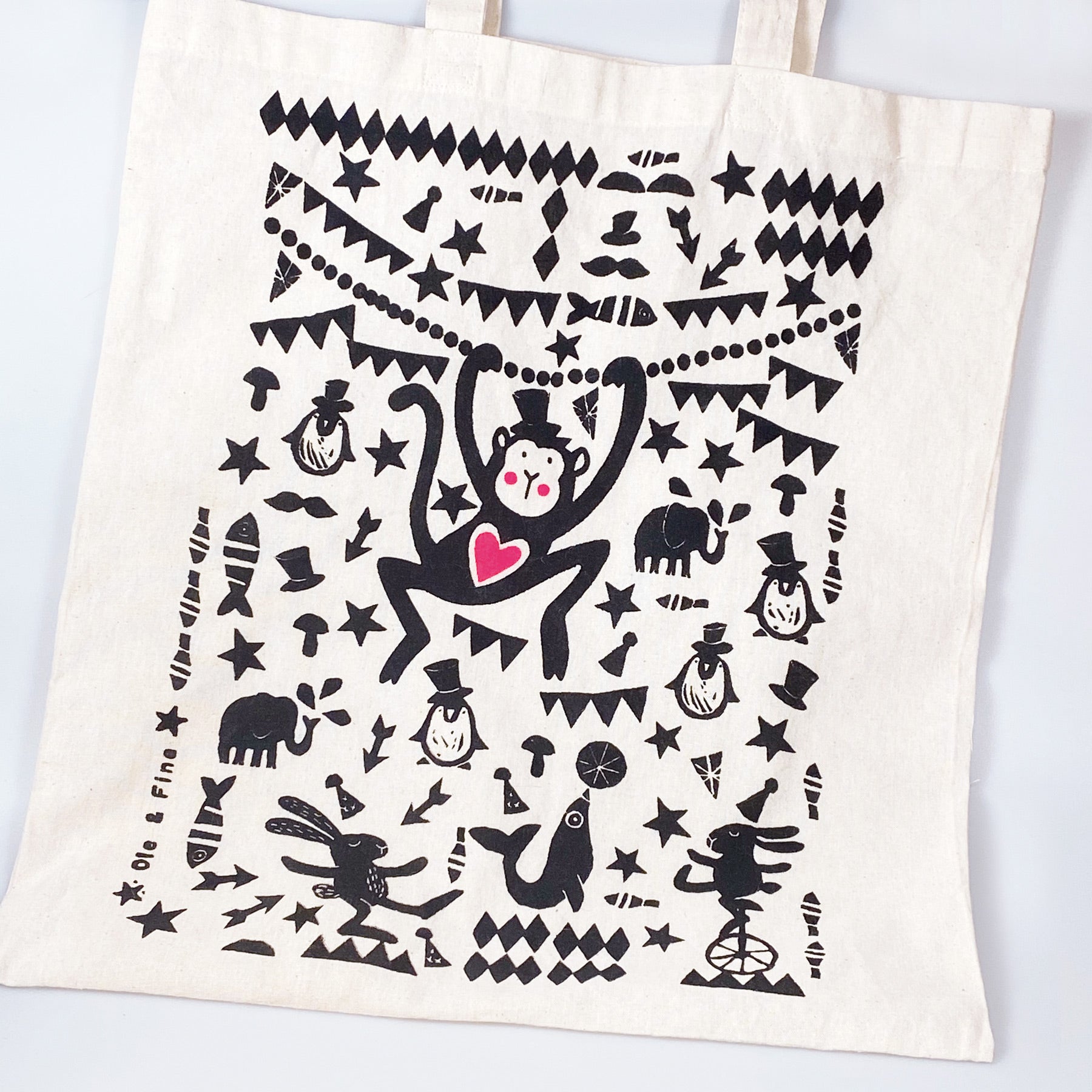 Stofftasche "Happy Monkey"