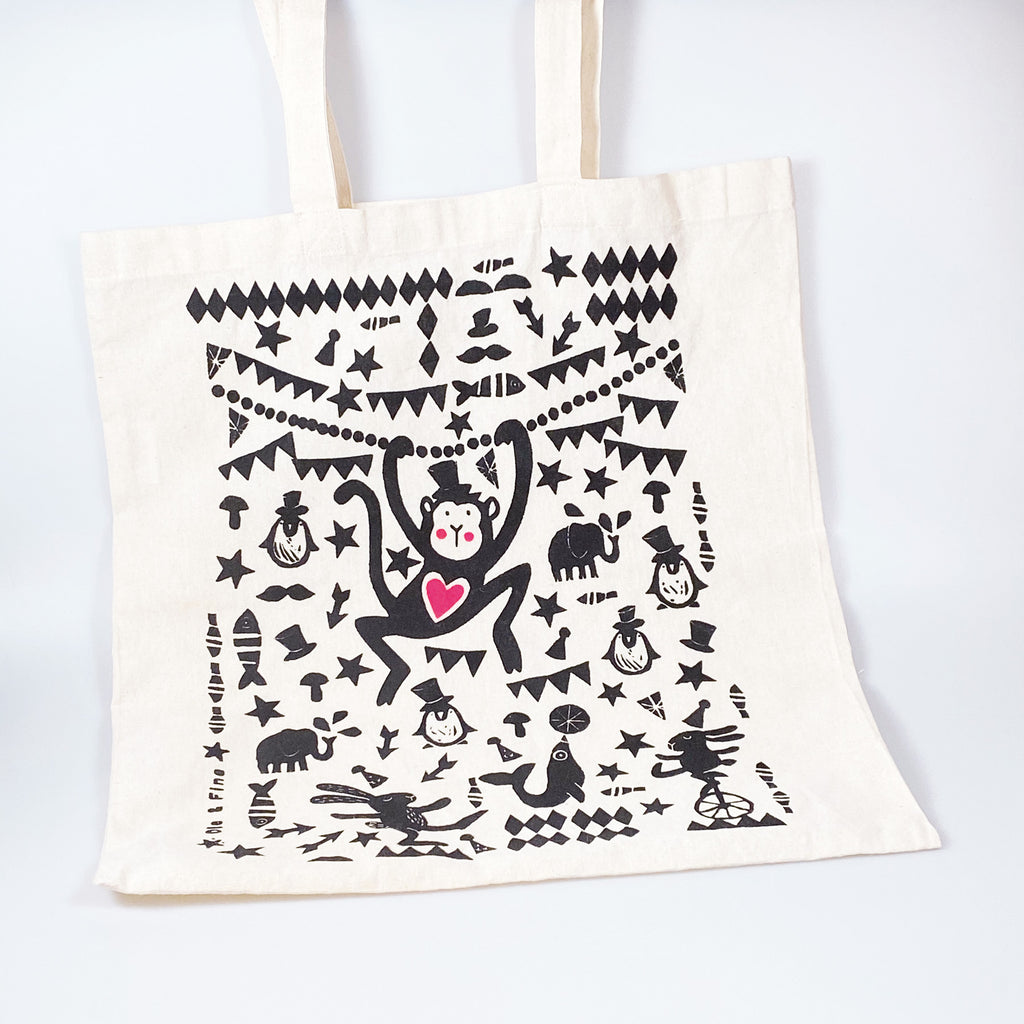 Stofftasche "Happy Monkey"