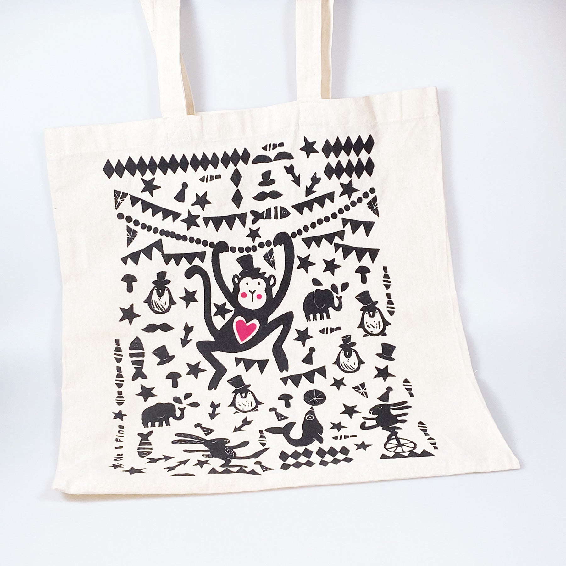 Stofftasche "Happy Monkey"