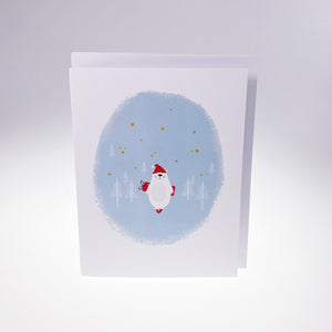 Weihnachtskarte “Eisbär mit Geschenk“