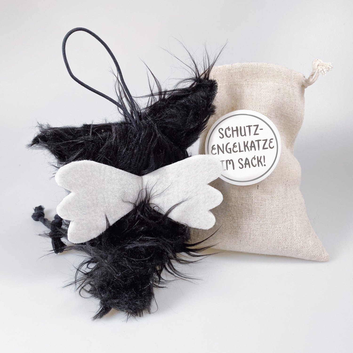 Kuscheltier Schutzengelkatze im Sack „Flo“