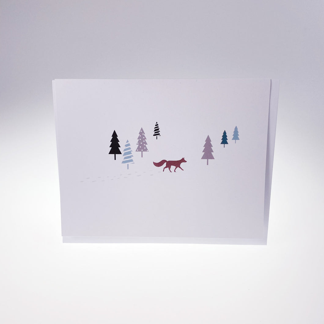 Weihnachtskarte “Fuchs in Winterlandschaft“