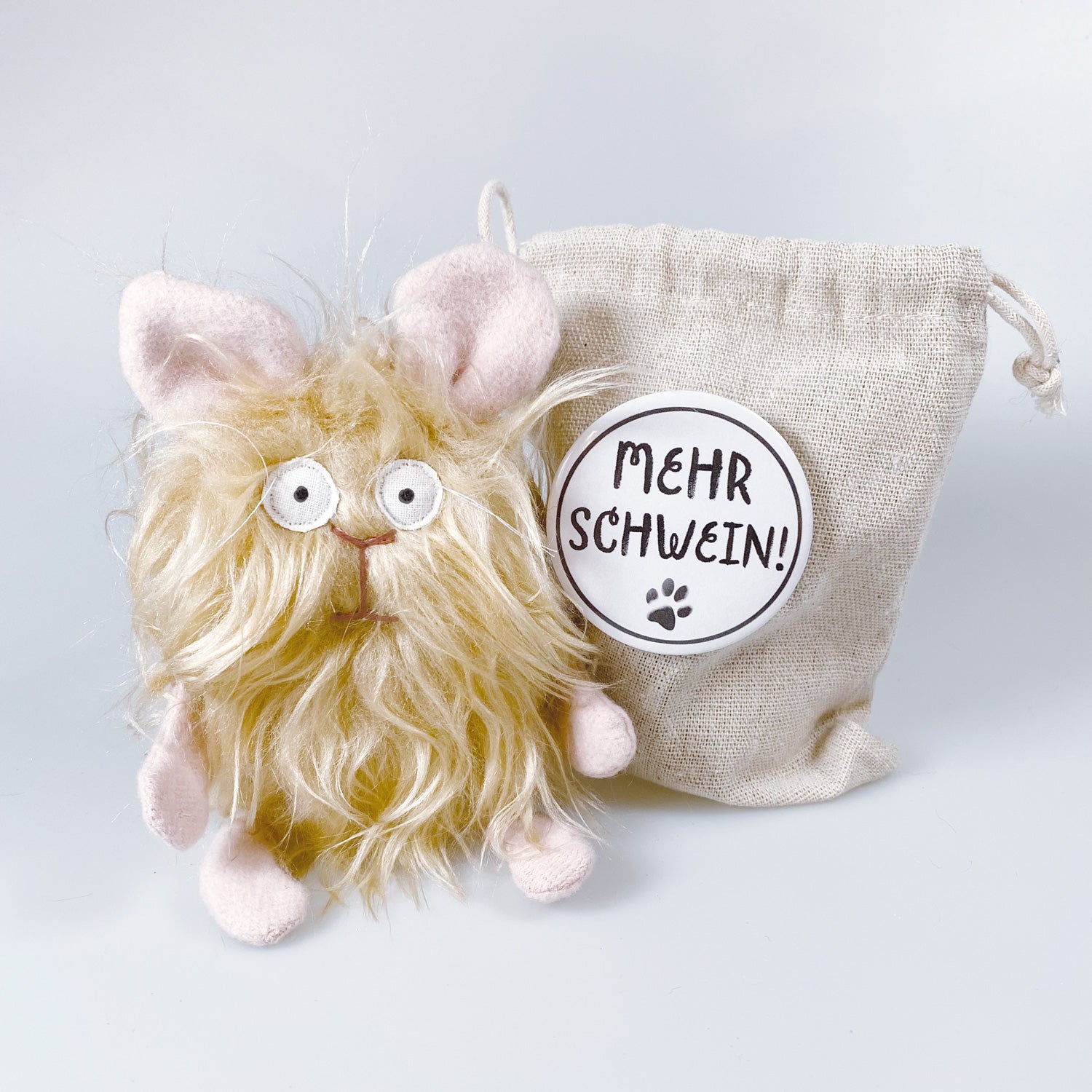 Kuscheltier Meerschwein im Sack „Fiete von Fussel“