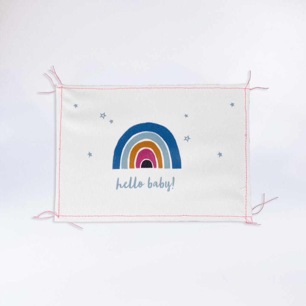 Sewn postcard “Hello Baby!”
