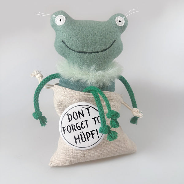 Geschenk für Froschliebhaber: Kuscheltier Frosch im Sack „Titus“