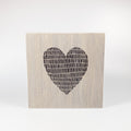 Großes Holzbild "Herz" braun/grau