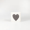Small wooden picture 'Heart' white