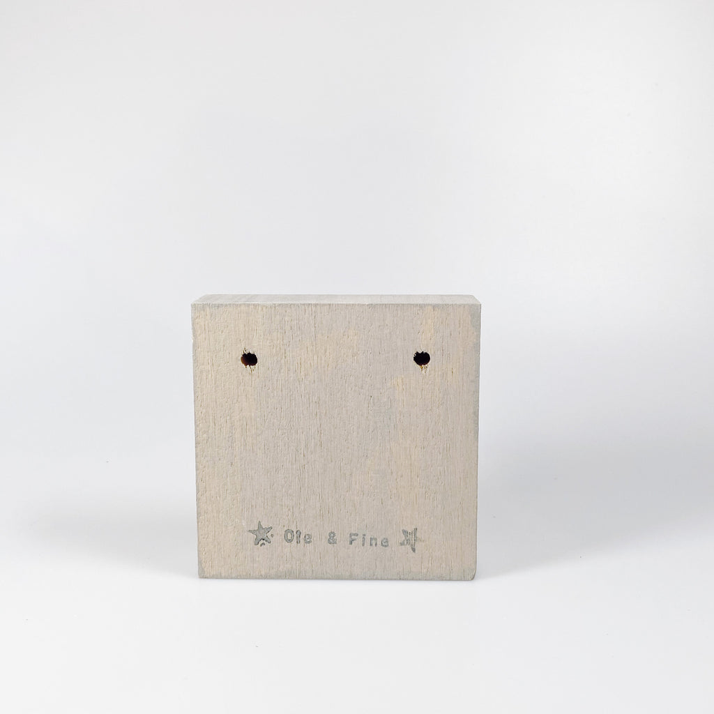 Kleines Holzbild "Cat“ braun/grau