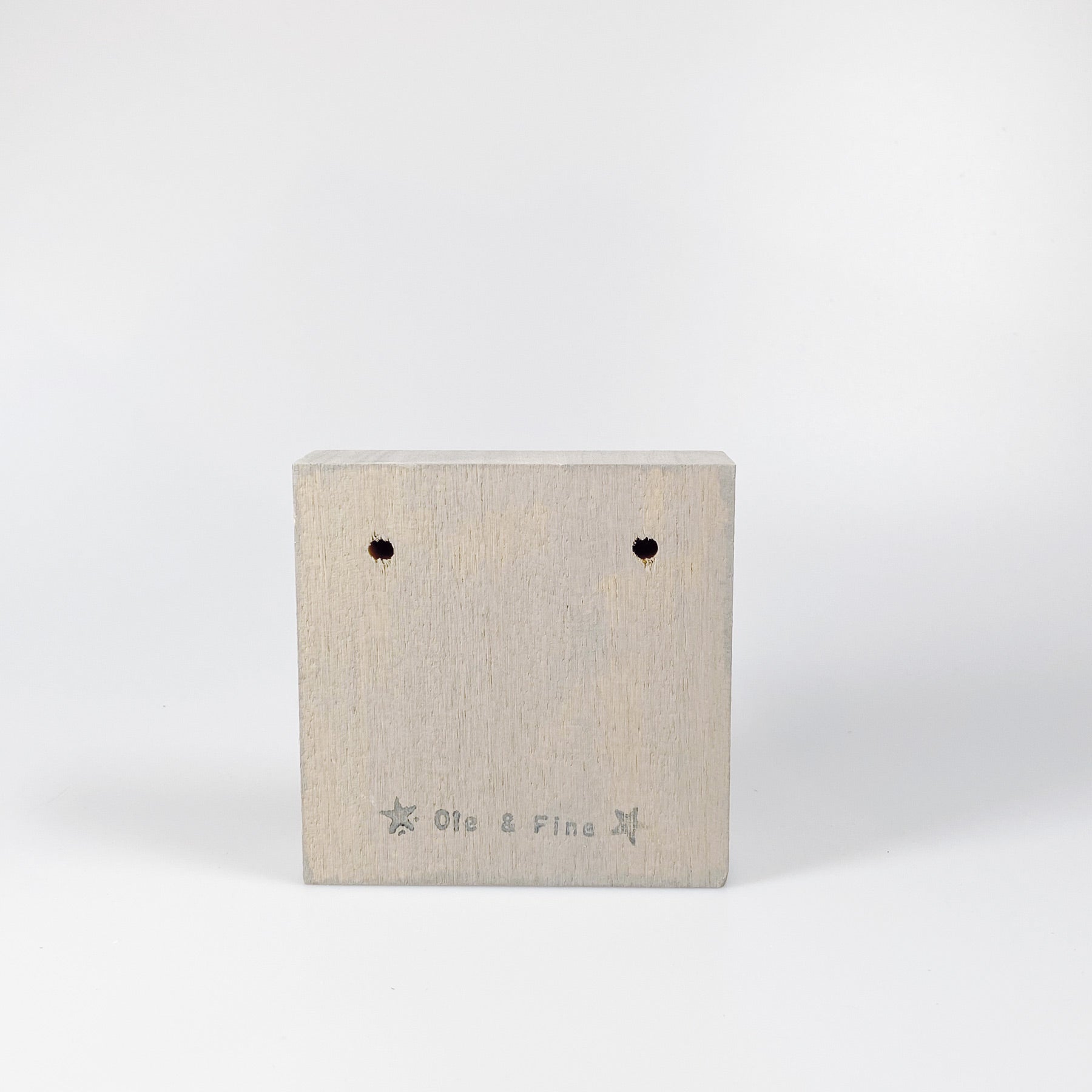 Kleines Holzbild "Cat“ braun/grau