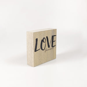 Kleines Holzbild "Love" braun