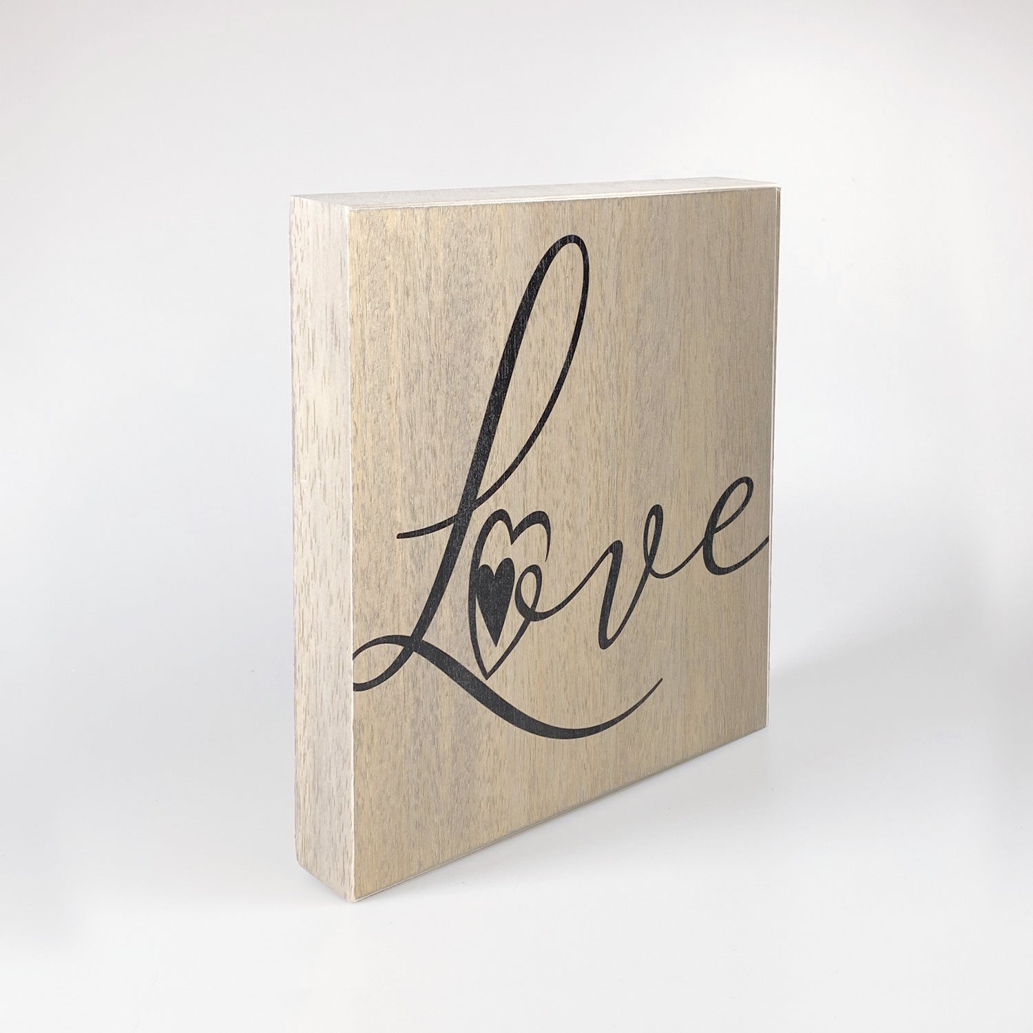Großes Holzbild "Love" braun