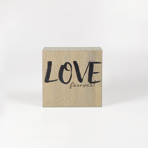 Kleines Holzbild "Love" braun