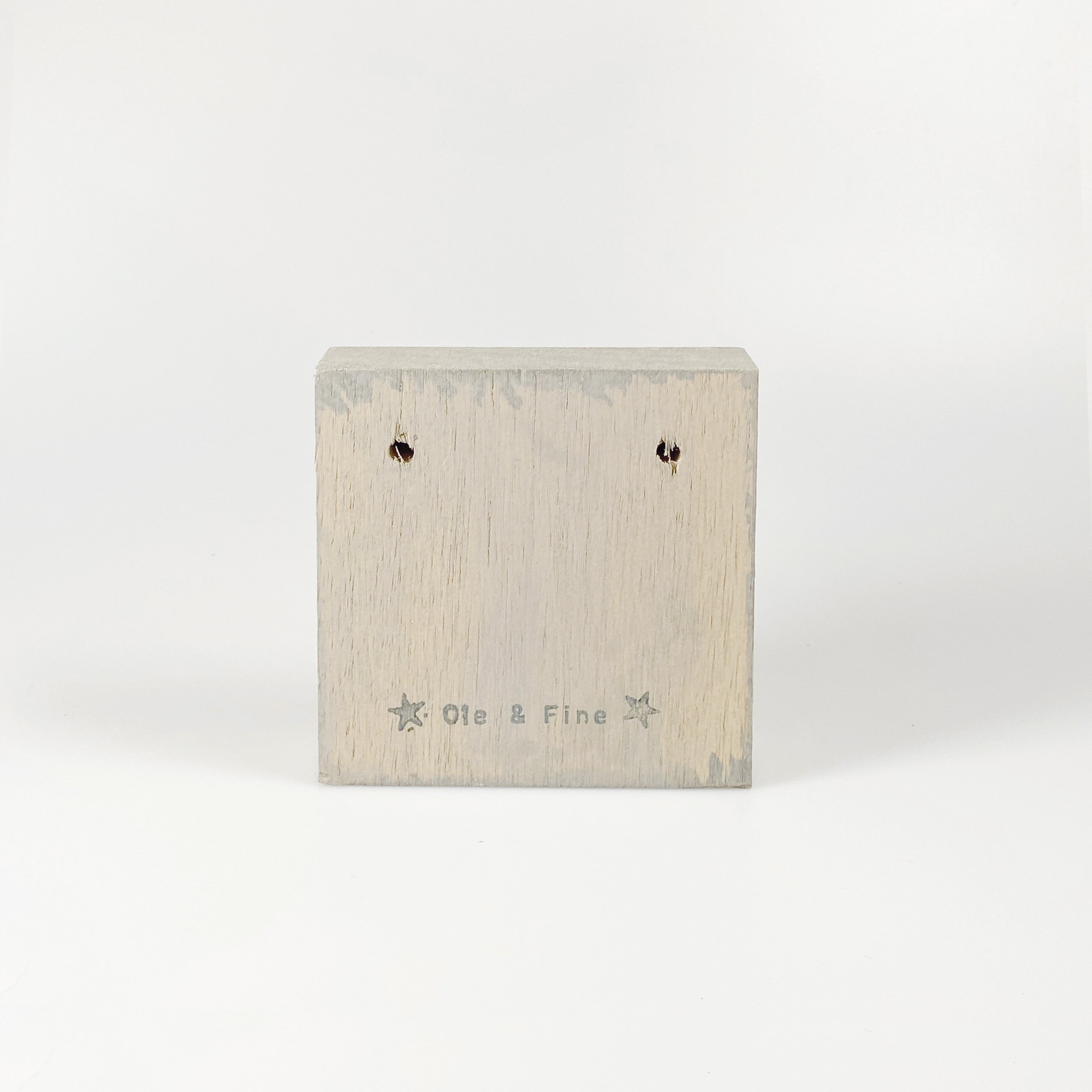 Kleines Holzbild "Be happy“ braun