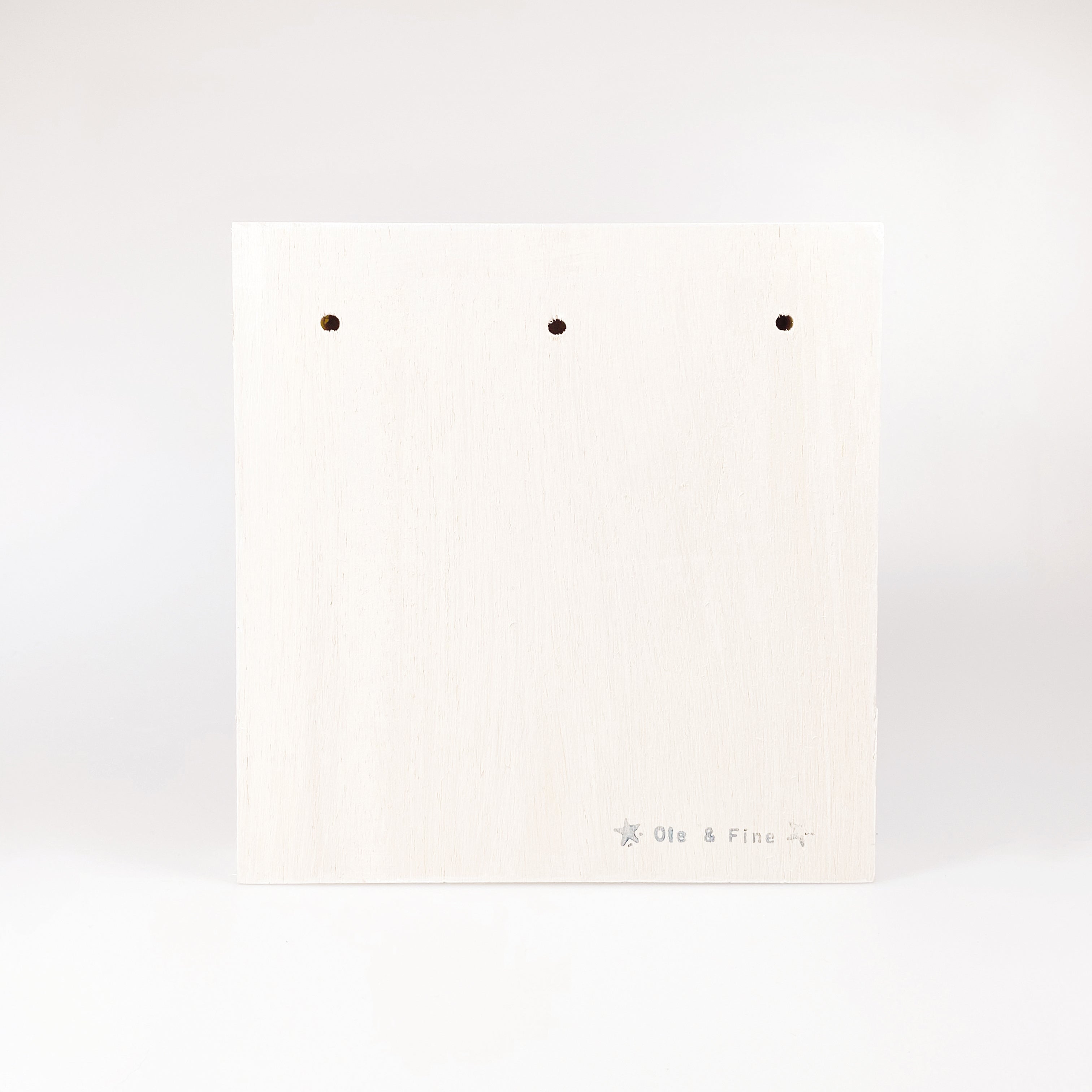 Großes Holzbild "Be happy" weiß