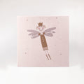 Large wooden picture "Guardian Angel" pink