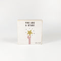 Kleines Holzbild "You are a star“ weiß