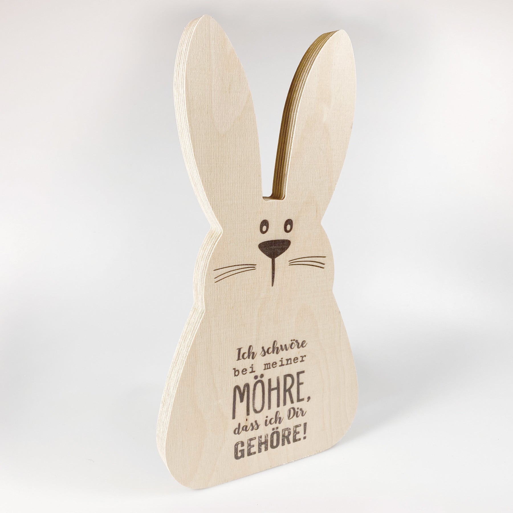 Holzbild "Hase" shape, groß