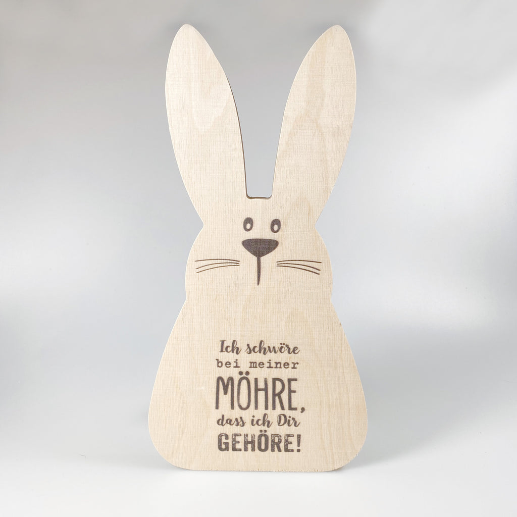 Holzbild "Hase" shape, groß