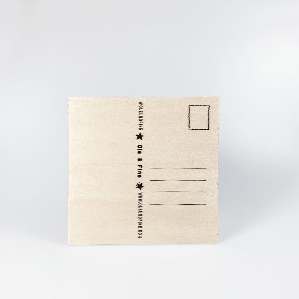 Holzpostkarte “Rotkehlchen“