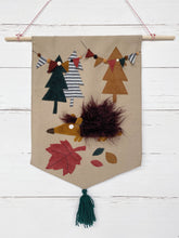 Load image into Gallery viewer, Fabric flag, &quot;Enno&quot; the autumn hedgehog