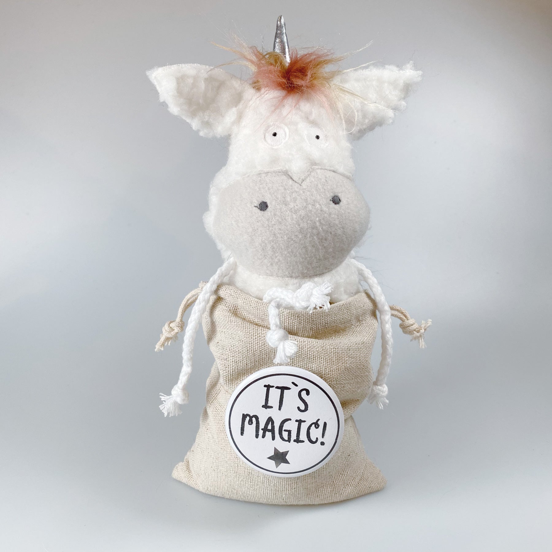 Kuscheltier Einhorn im Sack „Justus“