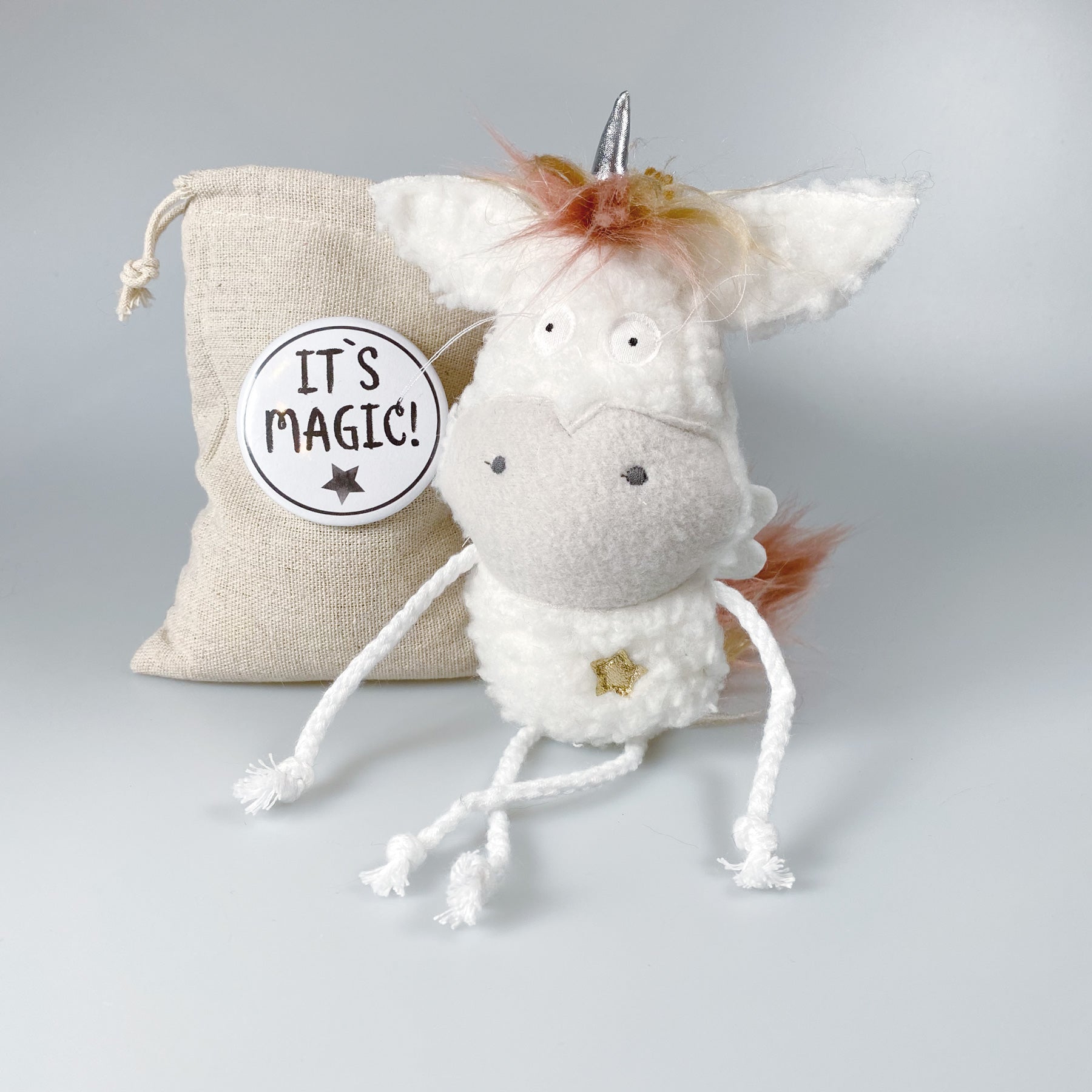 Kuscheltier Einhorn im Sack „Justus“