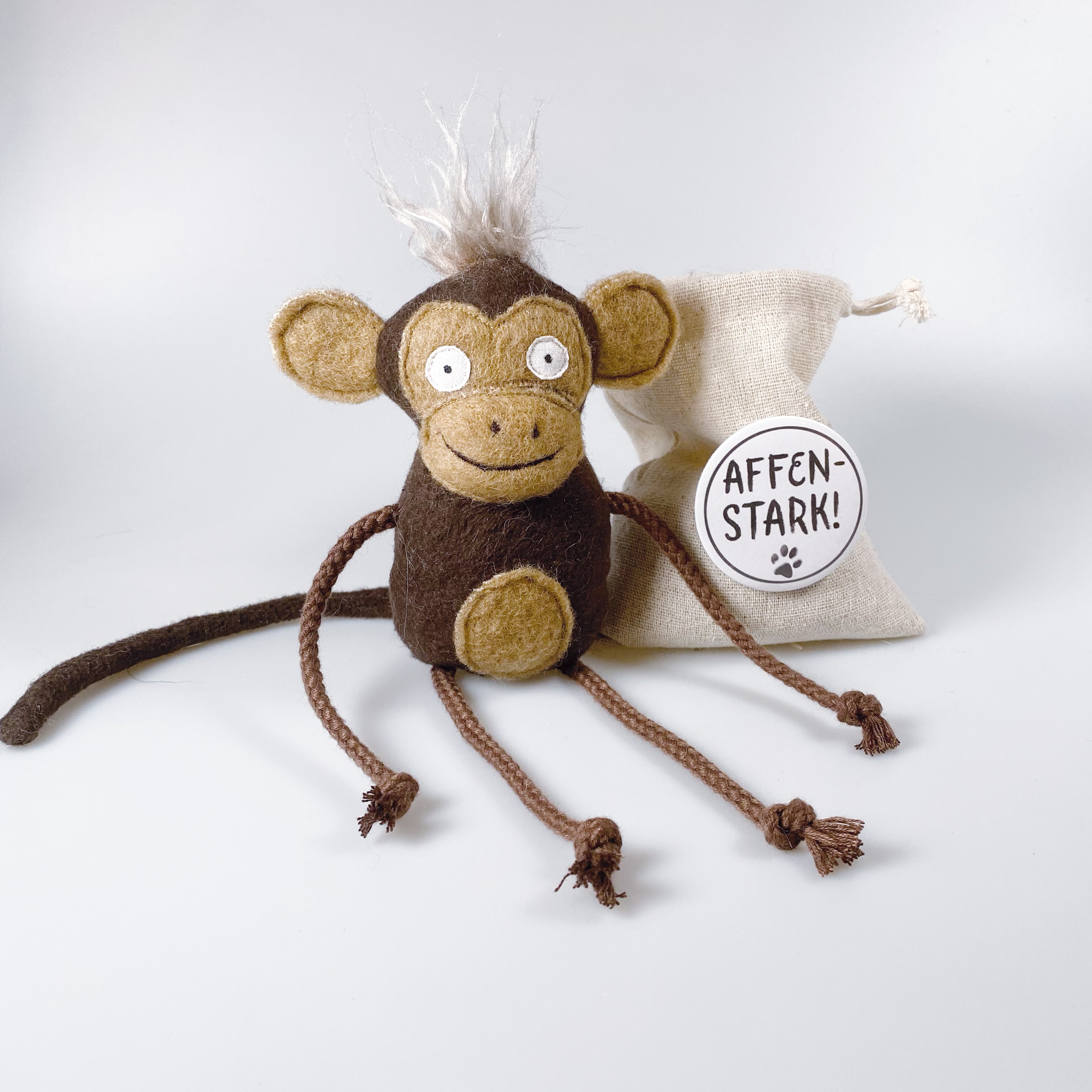Kuscheltier Schimpanse im Sack „Monk“