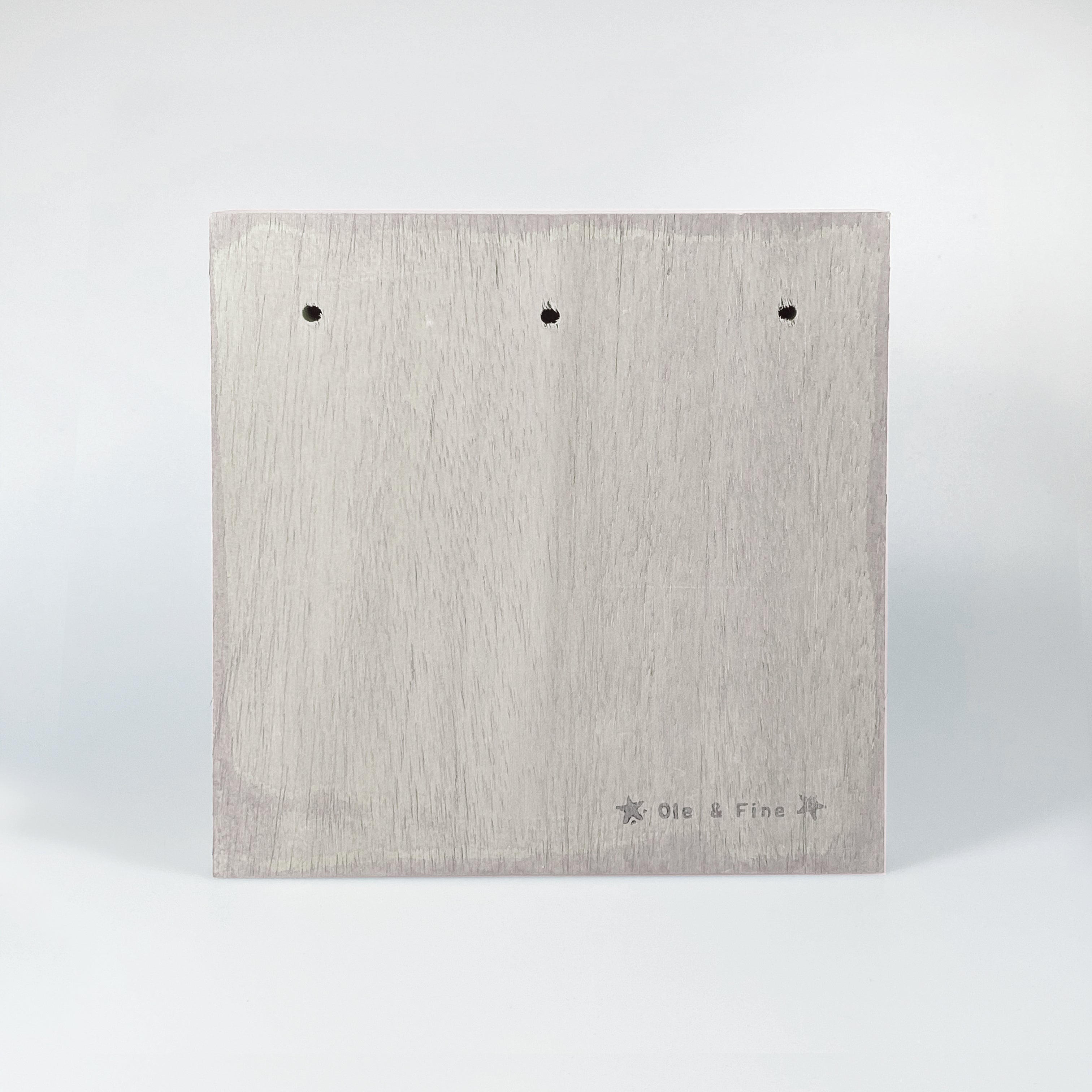 Großes Holzbild "Bär mit Partyhut" grau