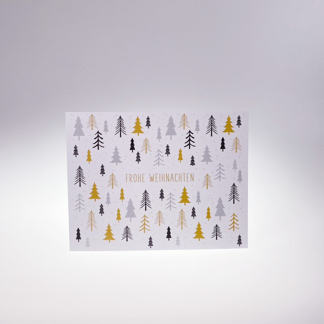 Weihnachtspostkarte “Tannenbäume“