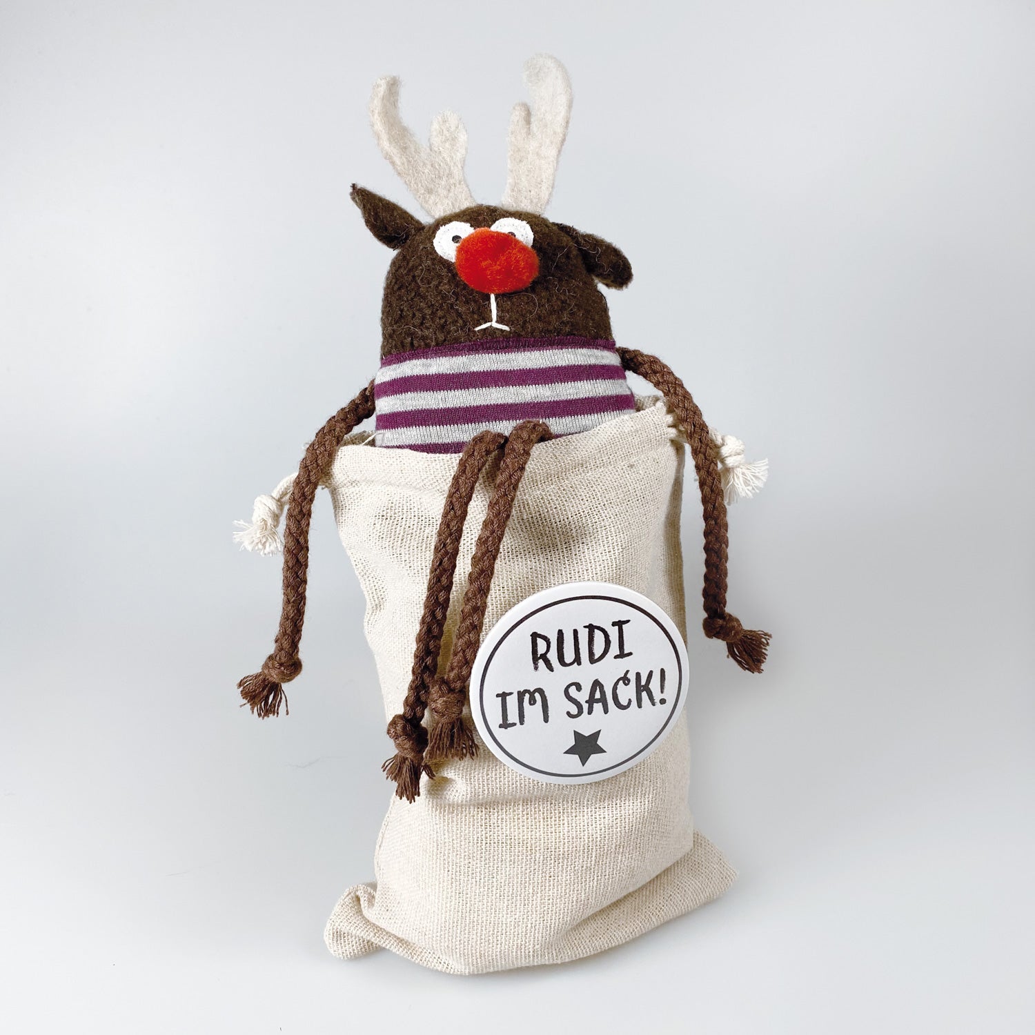 Rentier im Sack „Rudi“