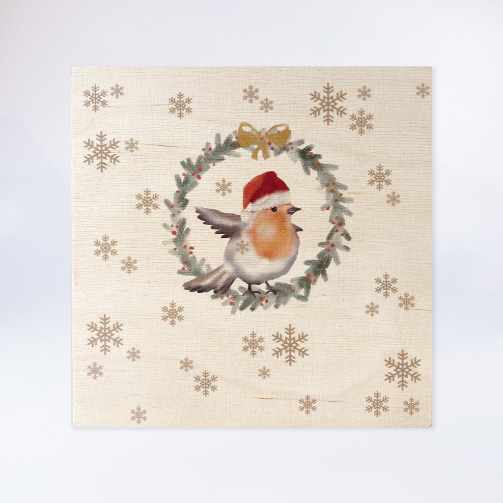 Holzpostkarte “Rotkehlchen“