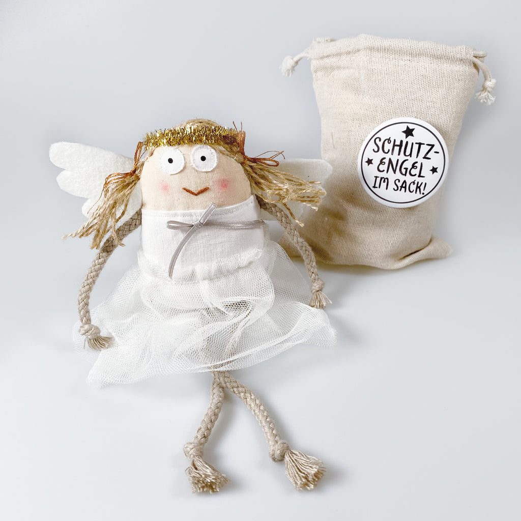 Schutzengel im Jutesack „Greta“