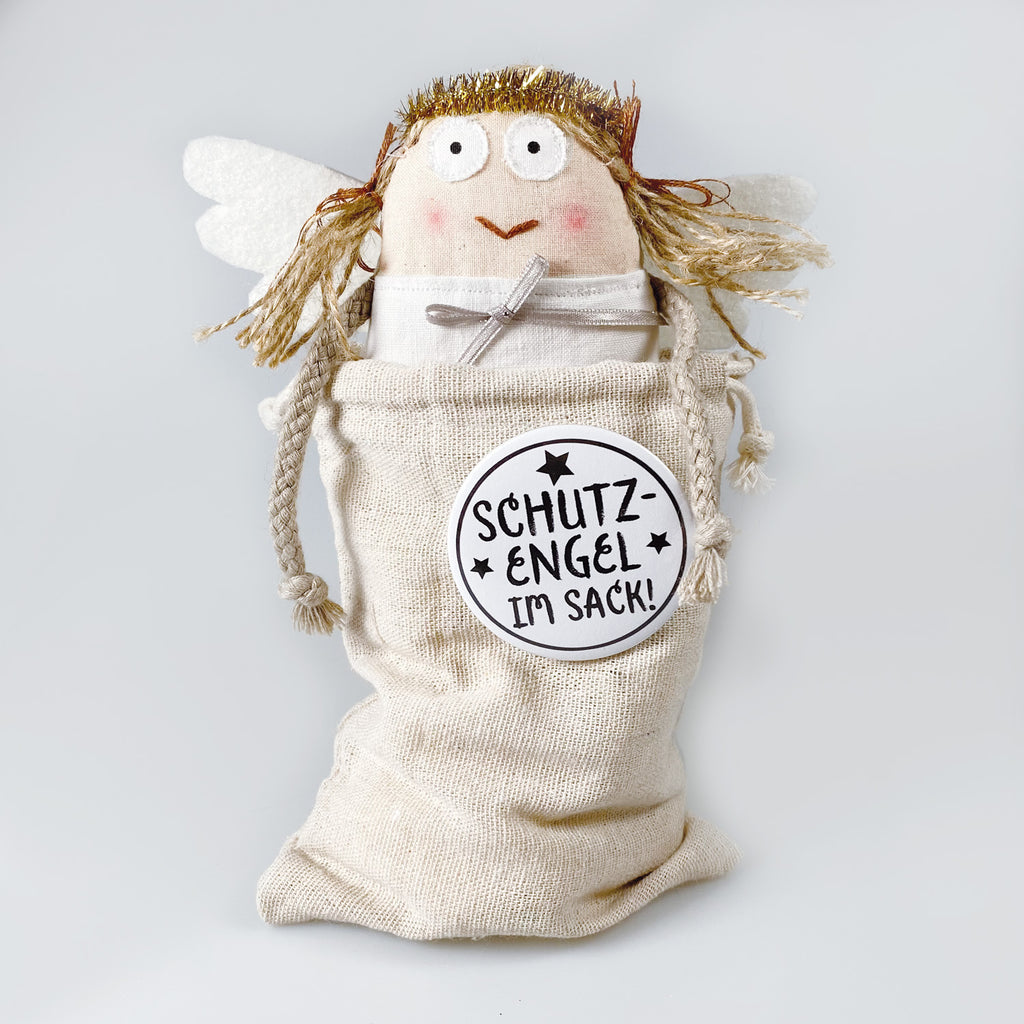 Schutzengel im Jutesack „Greta“