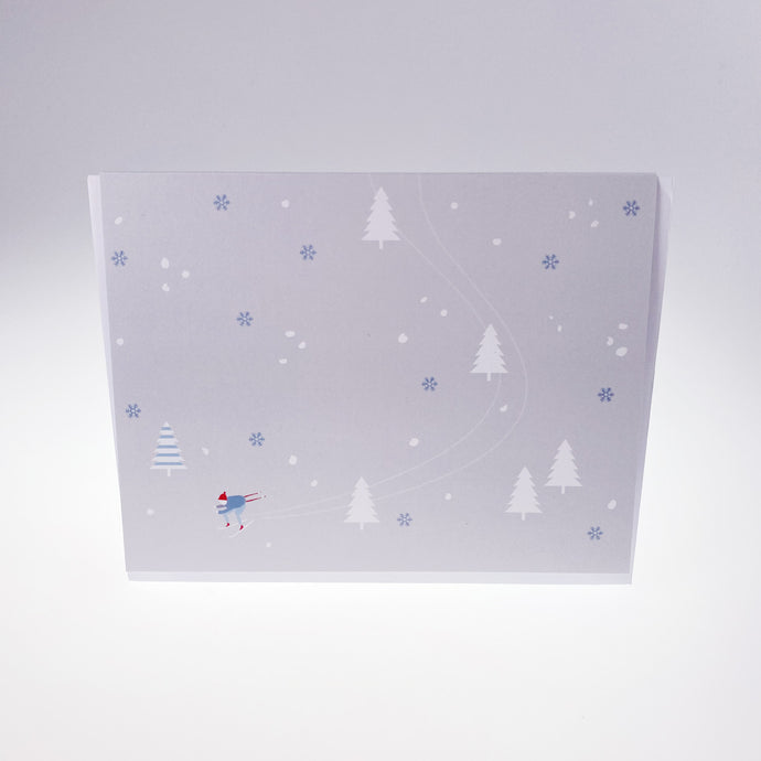 Weihnachtskarte “Skiläufer“