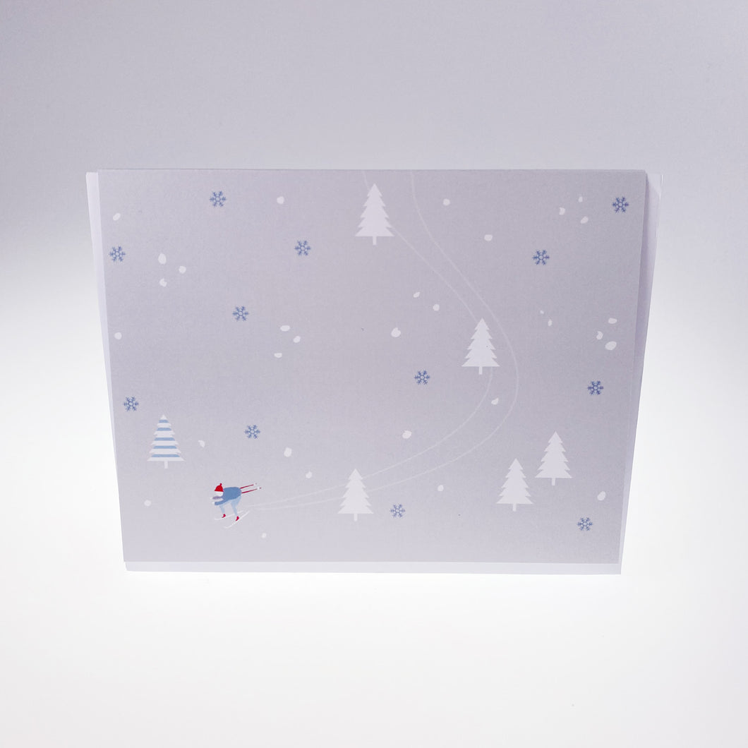 Christmas card “Skier“
