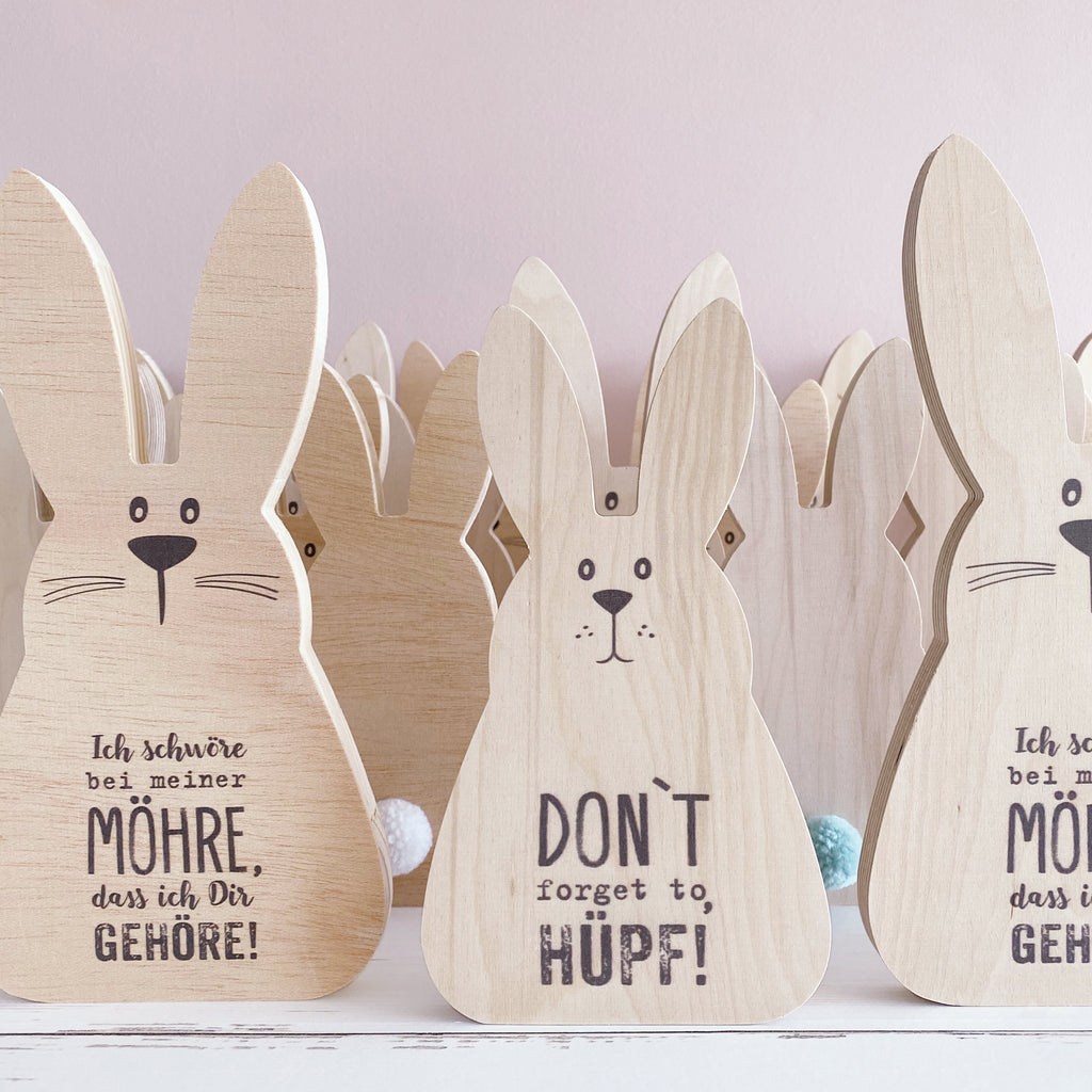 Holzbild "Hase" shape, groß