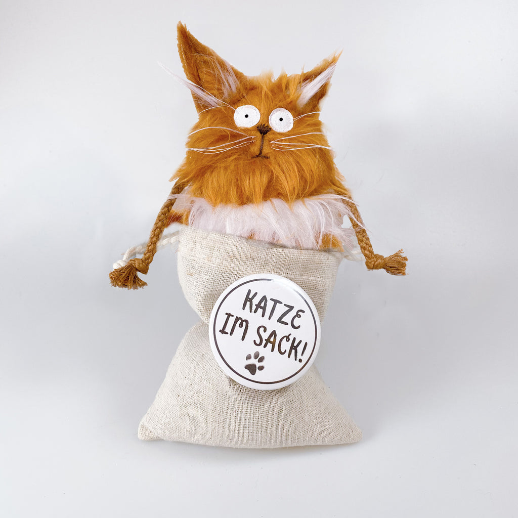 Kuscheltier Katze im Sack „Tigerlilli“