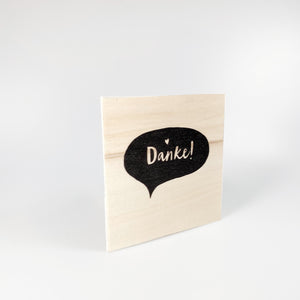 Holzpostkarte “Dankesprechblase“