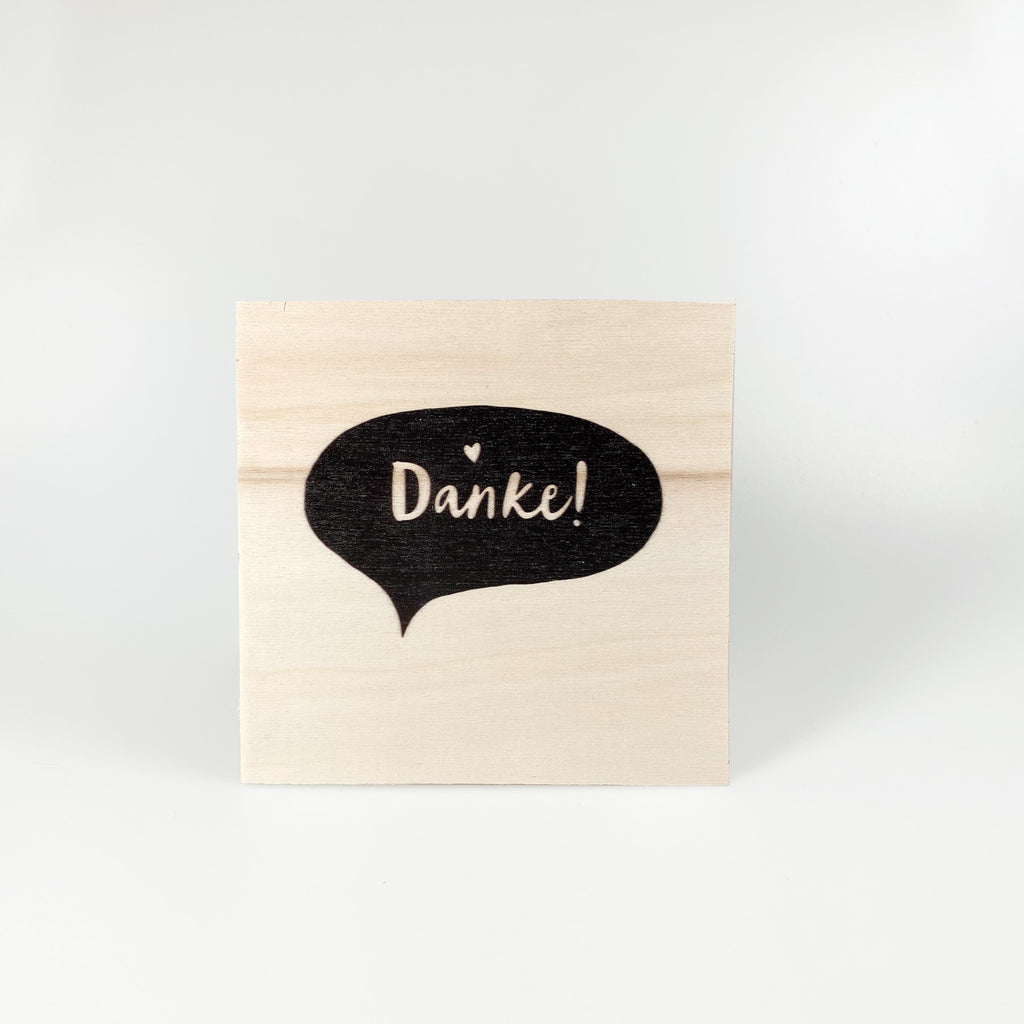 Holzpostkarte “Dankesprechblase“