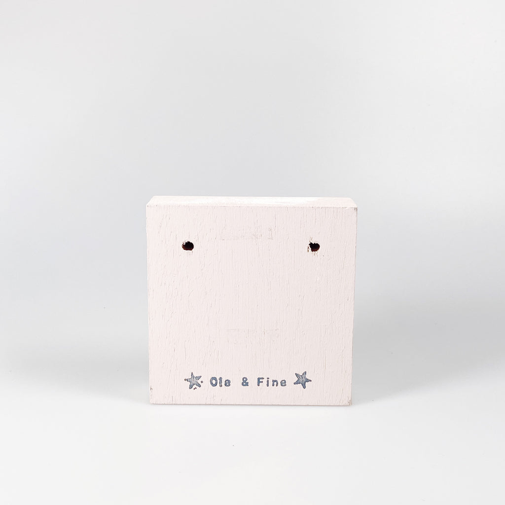 Kleines Holzbild "Bicycle" weiß