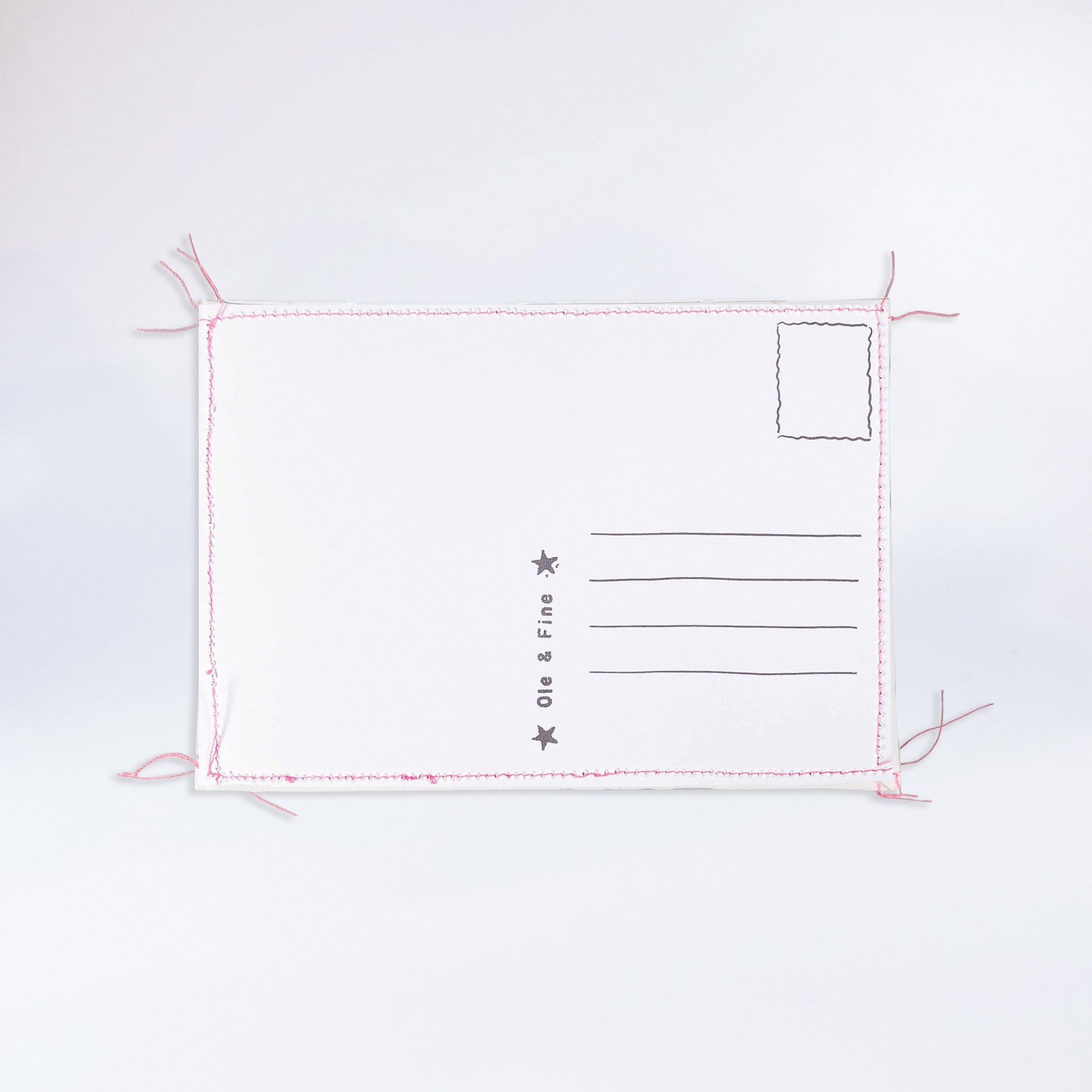 Genähte Postkarte „Hello Baby!“